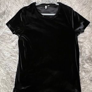 ASOS Black Velour Short Sleeve Medium